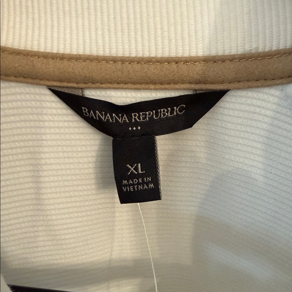 Banana Republic White Full-Zip Jacket NWT - Picture 2 of 3